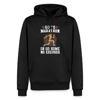 Jogging Spruch zum Laufen - Läufer - Männer Premium Bio Hoodie - Schwarz - Vorne - Nico (187cm)