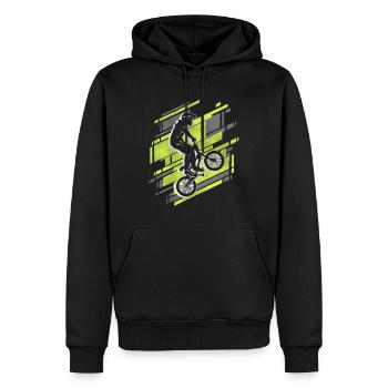 BMX Fahrrad Fahrer Jungen Stunt Bike BMX - Männer Premium Bio Hoodie - Schwarz - Vorne - Nico (187cm)