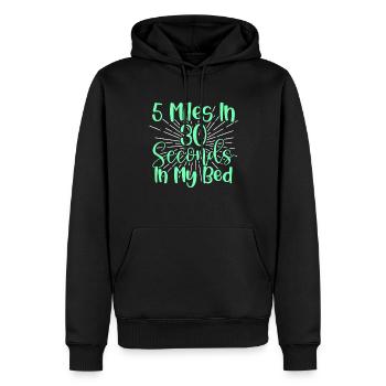 Jogging Dicton pour courir - Runners - Sweat à capuche Premium bio Homme - noir - Devant - Nico (187cm)