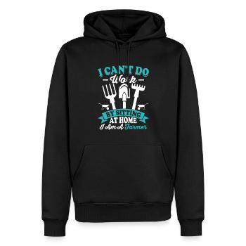 Quota d’agriculteur pour tracteurs agricoles - Sweat à capuche Premium bio Homme - noir - Devant - Nico (187cm)