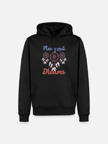 Träumen Traumfänger Traum Dream - Männer Premium Bio Hoodie - Schwarz