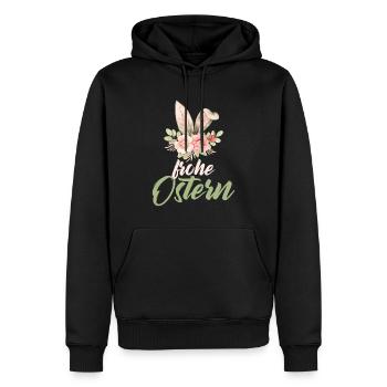 Frohe Ostern - Männer Premium Bio Hoodie - Schwarz - Vorne - Nico (187cm)