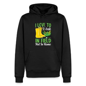 Farmer Tractor Farming Quota for Farmers - Men’s Premium Organic Hoodie - black - Front - Nico (187cm)