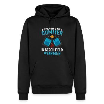 Quota d’agriculteur pour tracteurs agricoles - Sweat à capuche Premium bio Homme - noir - Devant - Nico (187cm)