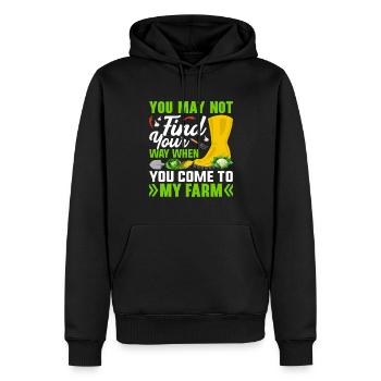 Farmer Tractor Farming Quote für Landwirte - Männer Premium Bio Hoodie - Schwarz - Vorne - Nico (187cm)