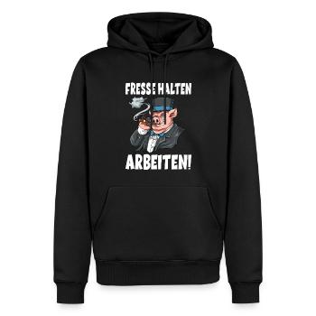 Chef Vorgesetzter Arbeiten - Männer Premium Bio Hoodie - Schwarz - Vorne - Nico (187cm)