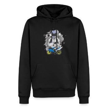 Moto Lifestyle / Moto / Moto motard - Sweat à capuche Premium bio Homme - noir - Devant - Nico (187cm)