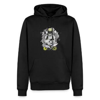 Moto Lifestyle / Moto / Moto motard - Sweat à capuche Premium bio Homme - noir - Devant - Nico (187cm)