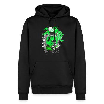 Moto Lifestyle / Moto / Moto motard - Sweat à capuche Premium bio Homme - noir - Devant - Nico (187cm)