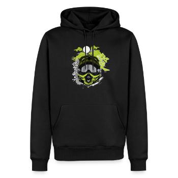 Motocross / Enduro / Freestyle mx / Dirtbike retro - Men’s Premium Organic Hoodie - black - Front - Nico (187cm)