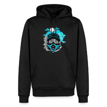 Motocross / Enduro / Freestyle mx / Dirtbike retro - Men’s Premium Organic Hoodie - black - Front - Nico (187cm)