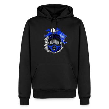 Motocross / Enduro / Freestyle mx / Dirtbike retro - Men’s Premium Organic Hoodie - black - Front - Nico (187cm)