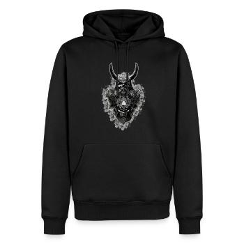 Vikings Rune nordique Vikings Valhalla Vikings - Sweat à capuche Premium bio Homme - noir - Devant - Nico (187cm)