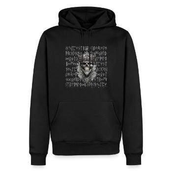 Vikings Rune nordique Vikings Valhalla Vikings - Sweat à capuche Premium bio Homme - noir - Devant - Nico (187cm)