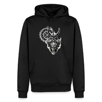 Vikings Nordic Rune Vikings Valhalla Vikings - Men’s Premium Organic Hoodie - black - Front - Nico (187cm)