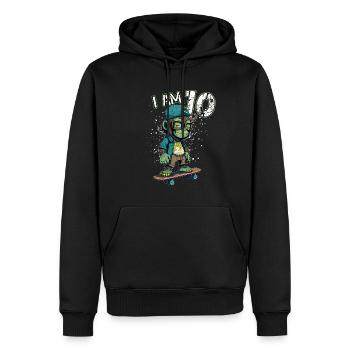 Children birthday 10 years - skater monkey - Männer Premium Bio Hoodie - Schwarz - Vorne - Nico (187cm)