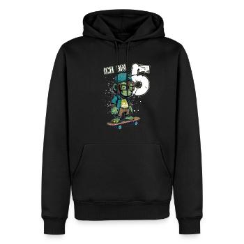 Kinder Geburtstag 5 Jahre - Skater Affe - Männer Premium Bio Hoodie - Schwarz - Vorne - Nico (187cm)