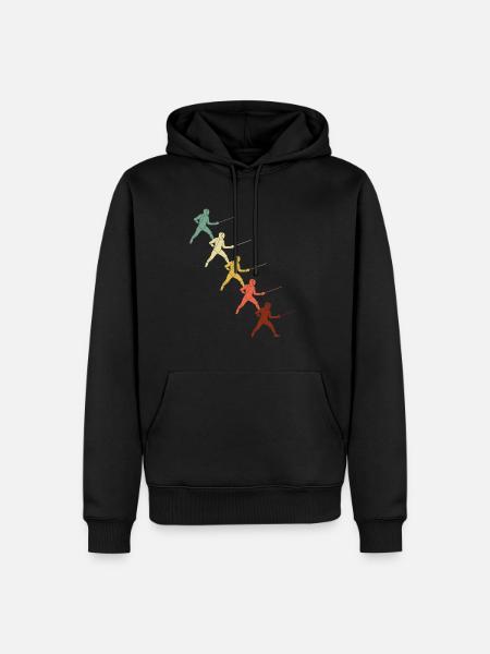 Fencing Vintage Fencing Fencing - Men’s Premium Organic Hoodie - black
