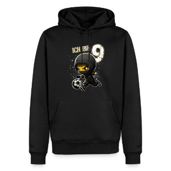 Children birthday 9 years - Football And Soccer - Männer Premium Bio Hoodie - Schwarz - Vorne - Nico (187cm)