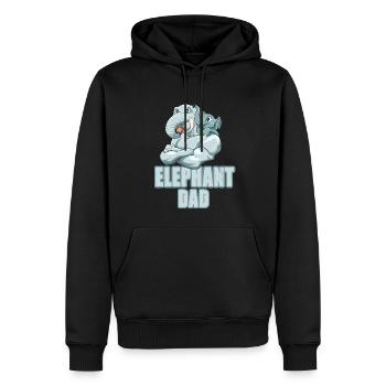Elephant Dad für einen Elefant Liebhaber Elefant - Männer Premium Bio Hoodie - Schwarz - Vorne - Nico (187cm)