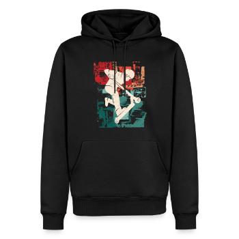 Cascade Scooter Tricks Vintage Kick Scooter - Sweat à capuche Premium bio Homme - noir - Devant - Nico (187cm)