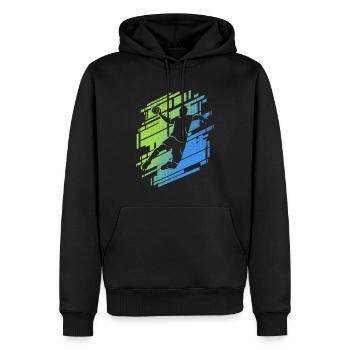 Handball Handball Joueur de handball Garçons Handballeur - Sweat à capuche Premium bio Homme - noir - Devant - Nico (187cm)