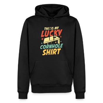 Cornhole Spiel Outdoor Bean Bag Sackloch für - Männer Premium Bio Hoodie - Schwarz - Vorne - Nico (187cm)