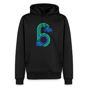 6. Geburtstag Rennauto 6 Jahre alt Rennwagen - Männer Premium Bio Hoodie - Schwarz - Vorne - Nico (187cm)