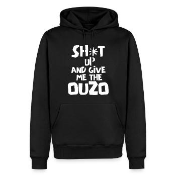 Ouzo Spruch für Griechen One Ouzo a Day Ouzo Party - Männer Premium Bio Hoodie - Schwarz - Vorne - Nico (187cm)