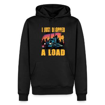 I Just Dropped A Load Truck - Männer Premium Bio Hoodie - Schwarz - Vorne - Nico (187cm)