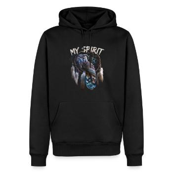 My Spirit für einen Esoteriker Esoterikerin - Männer Premium Bio Hoodie - Schwarz - Vorne - Nico (187cm)