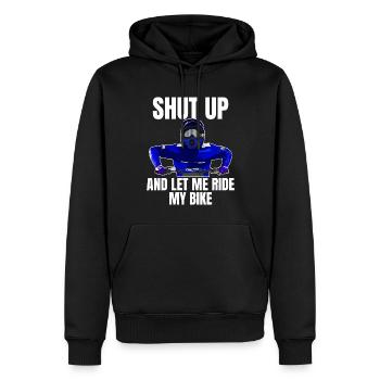 Motocross / Enduro / Freestyle mx / Dirtbike retro - Men’s Premium Organic Hoodie - black - Front - Nico (187cm)