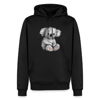 Niedlicher Koala für einen Tierliebhaber - Männer Premium Bio Hoodie - Schwarz - Vorne - Nico (187cm)