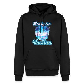 Ready For Vacation für einen Strandurlaub - Männer Premium Bio Hoodie - Schwarz - Vorne - Nico (187cm)