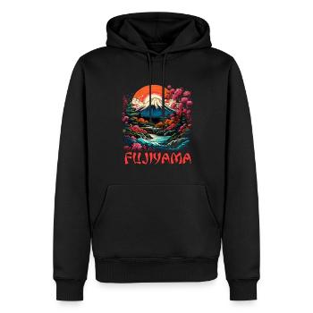 Fujiyama Fuji für einen Japaner oder Japan - Männer Premium Bio Hoodie - Schwarz - Vorne - Nico (187cm)