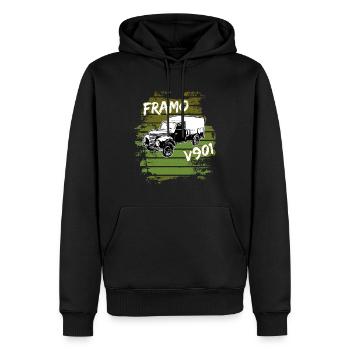 Camion transporteur à plateau Framo DDR IFA Oldtimer - Sweat à capuche Premium bio Homme - noir - Devant - Nico (187cm)