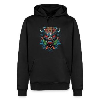 Asiatisch Drache Anime Japanisch Samurai - Männer Premium Bio Hoodie - Schwarz - Vorne - Nico (187cm)