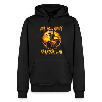Parkour Le Parcour Freerunning Extremsport - Männer Premium Bio Hoodie - Schwarz - Vorne - Nico (187cm)