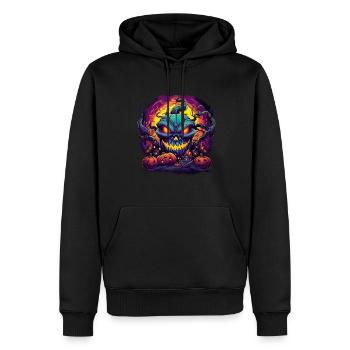 Bad Pumpkin Böser Kürbis Halloween - Männer Premium Bio Hoodie - Schwarz - Vorne - Nico (187cm)