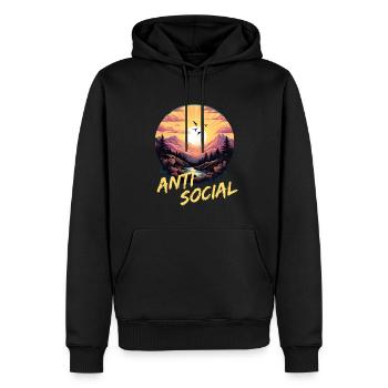 Antisozial Wandern Wanderung für eine Wanderer - Männer Premium Bio Hoodie - Schwarz - Vorne - Nico (187cm)