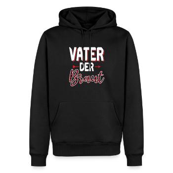 Vater der Braut Brautvater Hochzeit Polterabend - Männer Premium Bio Hoodie - Schwarz - Vorne - Nico (187cm)