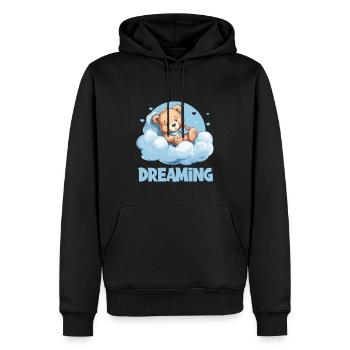 Dreaming Träumen Niedlicher Bärchen Schlafen - Männer Premium Bio Hoodie - Schwarz - Vorne - Nico (187cm)