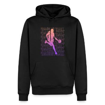 Basketball Damen Mädchen Basketballerin - Männer Premium Bio Hoodie - Schwarz - Vorne - Nico (187cm)
