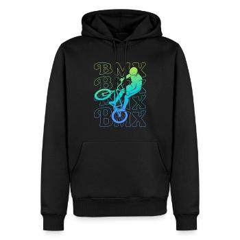 Vintage BMX Stunts Bike Kinder Fahrrad BMX Jungen - Männer Premium Bio Hoodie - Schwarz - Vorne - Nico (187cm)