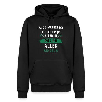 Manga Mania - Sweat à capuche Premium bio Homme - noir - Devant - Nico (187cm)