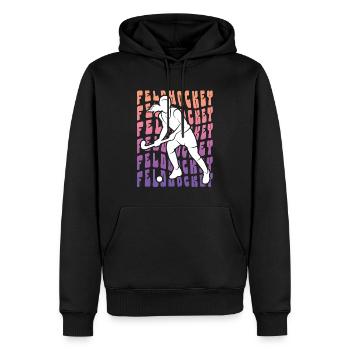 Hockey Vintage Hockey sur gazon filles joueuse de Hockey - Sweat à capuche Premium bio Homme - noir - Devant - Nico (187cm)