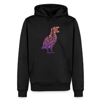 Macareux macareux macareux macareux macareux Fille - Sweat à capuche Premium bio Homme - noir - Devant - Nico (187cm)