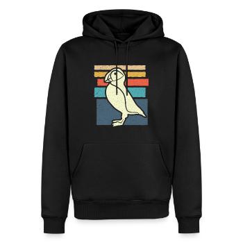Macareux de Papageitaucher Macareux de Papageientaucher Macareux - Sweat à capuche Premium bio Homme - noir - Devant - Nico (187cm)