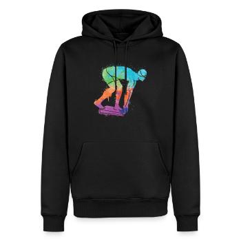 Natation Nageurs Filles Garçons Enfants Natation - Sweat à capuche Premium bio Homme - noir - Devant - Nico (187cm)