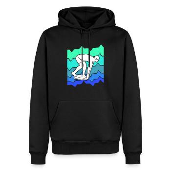 Schwimmer Schwimmen Schwimmsport Jungen Schwimm - Männer Premium Bio Hoodie - Schwarz - Vorne - Nico (187cm)